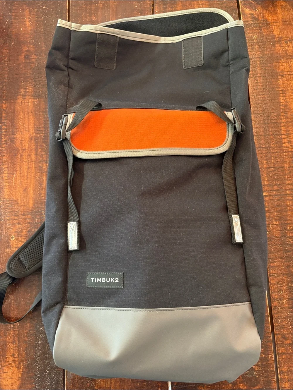 Timbuk2 Men's Roll-Top Prospect Laptop Backpack in Orange and Black